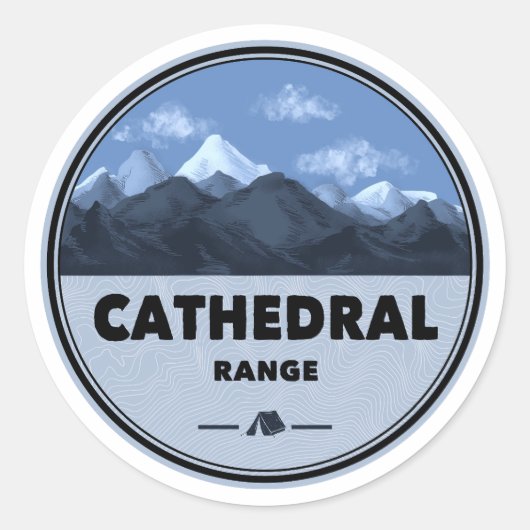 Activiteiten in de omgeving van Cathedral Range Ca Ronde Sticker (Voorkant)