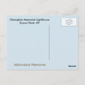 Activiteiten in de omgeving van Champlain Memorial Briefkaart (Achterkant)
