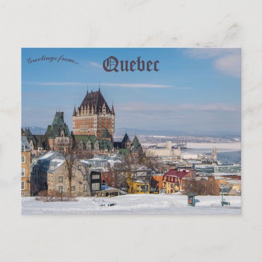 Activiteiten in de omgeving van Chateau Frontenac  Briefkaart (Voorkant)