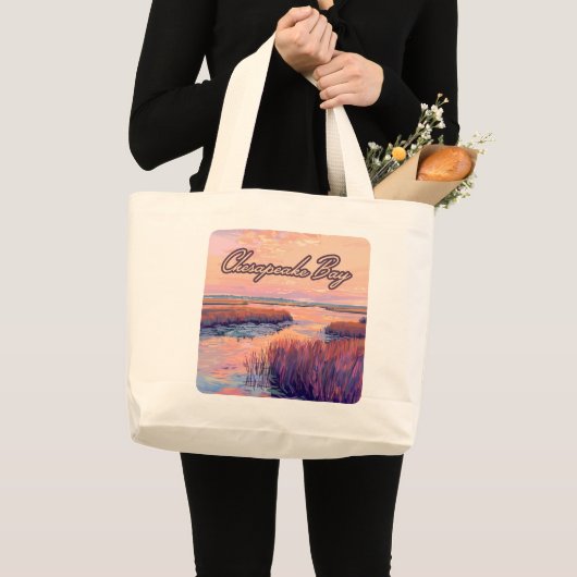 Activiteiten in de omgeving van Chesapeake Bay Ann Grote Tote Bag (Voorkant (product))