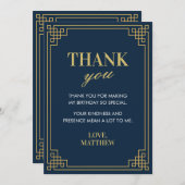 Activiteiten in de omgeving van Chic Navy & Gold G Bedankkaart (Voorkant / Achterkant)