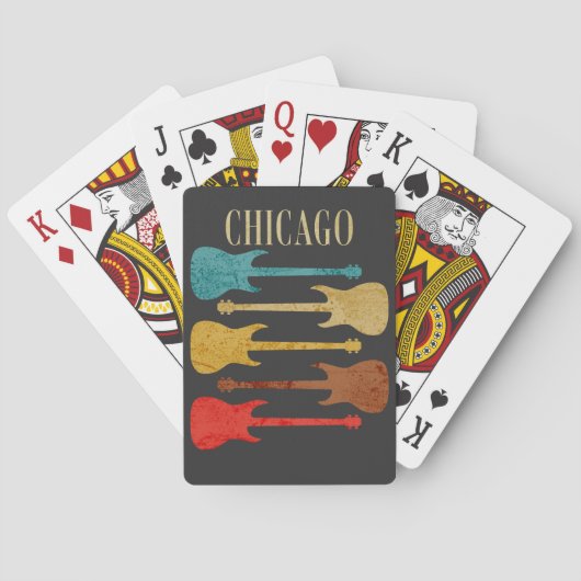 Activiteiten in de omgeving van Chicago Guitars C Pokerkaarten (Achterkant)