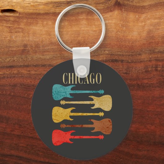Activiteiten in de omgeving van Chicago  Guitars C Sleutelhanger (Achterkant)