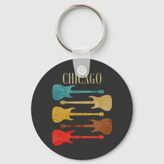 Activiteiten in de omgeving van Chicago  Guitars C Sleutelhanger (Achterkant)