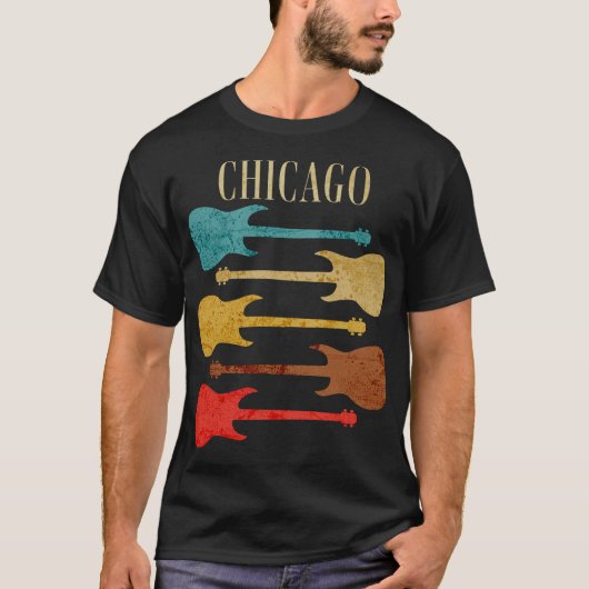 Activiteiten in de omgeving van Chicago Guitars C T-shirt (Voorkant)