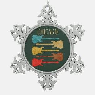 Activiteiten in de omgeving van Chicago  Guitars C Tin Sneeuwvlok Ornament