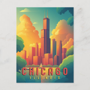 Activiteiten in de omgeving van Chicago Iconic Sky Briefkaart