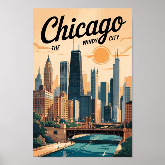 Activiteiten in de omgeving van Chicago Illinois S Poster (Voorkant)