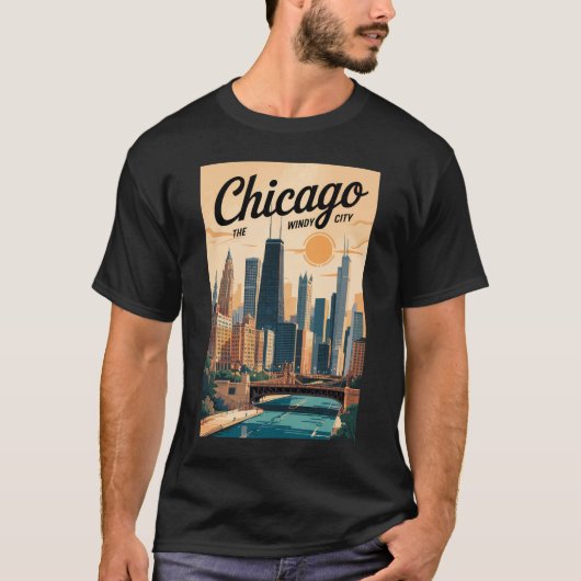 Activiteiten in de omgeving van Chicago Illinois S T-shirt (Voorkant)