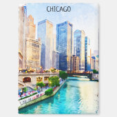 Activiteiten in de omgeving van Chicago Illinois W Magneet (Voorkant)