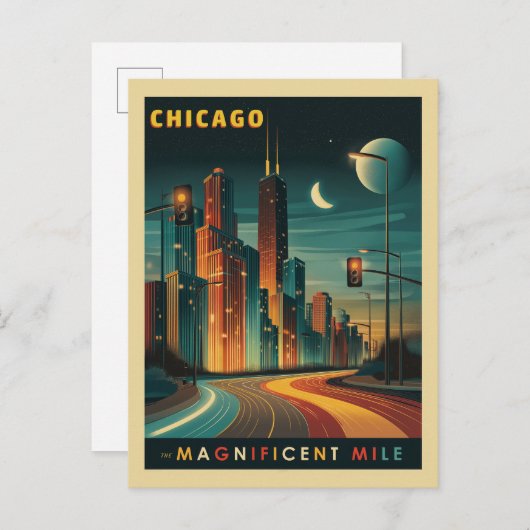 Activiteiten in de omgeving van Chicago Magnificen Briefkaart (Voorkant / Achterkant)