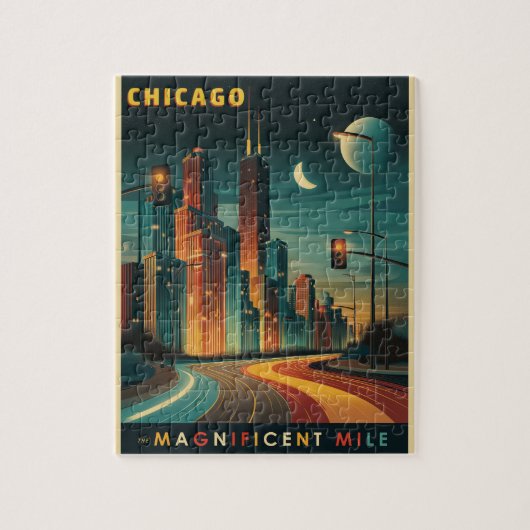 Activiteiten in de omgeving van Chicago Magnificen Legpuzzel (Verticaal)