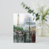 Activiteiten in de omgeving van Chicago Rainy Day  Briefkaart (Staand voorkant)