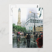 Activiteiten in de omgeving van Chicago Rainy Day  Briefkaart (Voorkant / Achterkant)