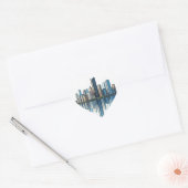 Activiteiten in de omgeving van Chicago Skyline He Hart Sticker (Envelop)