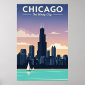 Activiteiten in de omgeving van Chicago The Windy Poster (Voorkant)