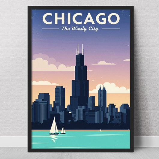 Activiteiten in de omgeving van Chicago The Windy Poster