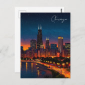 Activiteiten in de omgeving van Chicago Windy City Briefkaart (Voorkant / Achterkant)