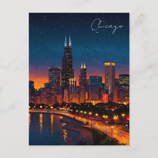 Activiteiten in de omgeving van Chicago Windy City Briefkaart (Voorkant)