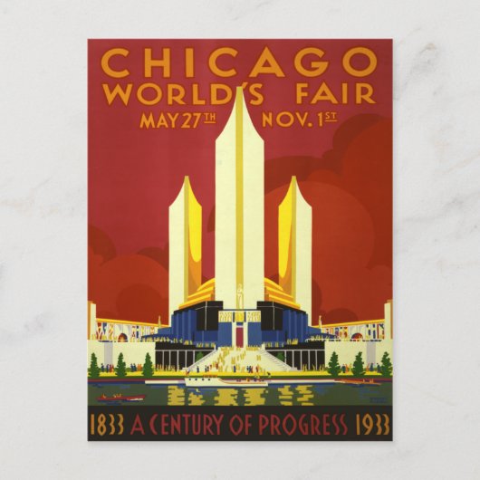 Activiteiten in de omgeving van Chicago World's Fa Briefkaart (Voorkant)