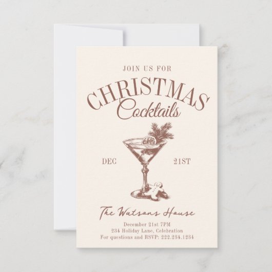 Activiteiten in de omgeving van Christmas Cocktail Kaart (Voorkant)
