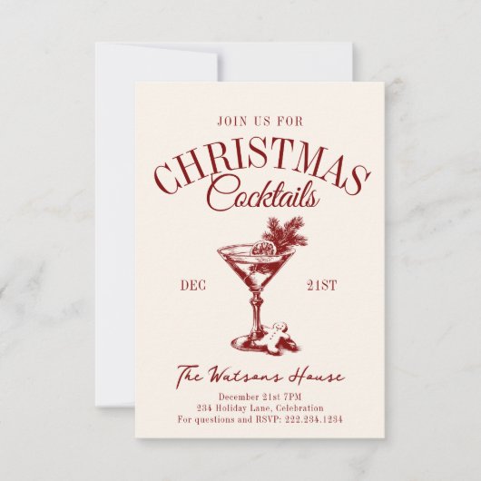 Activiteiten in de omgeving van Christmas Cocktail Kaart (Voorkant)