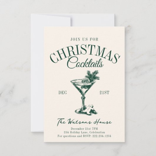 Activiteiten in de omgeving van Christmas Cocktail Kaart (Voorkant)