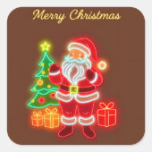 Activiteiten in de omgeving van Christmas Modern N Vierkante Sticker (Voorkant)