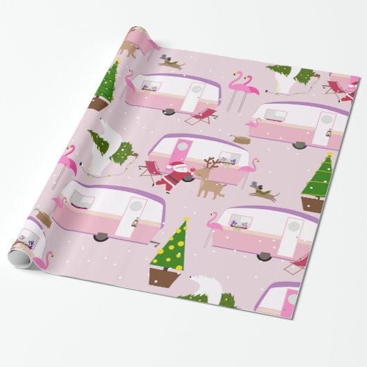 Activiteiten in de omgeving van Christmas Santa Fl Cadeaupapier (Uitgerold)