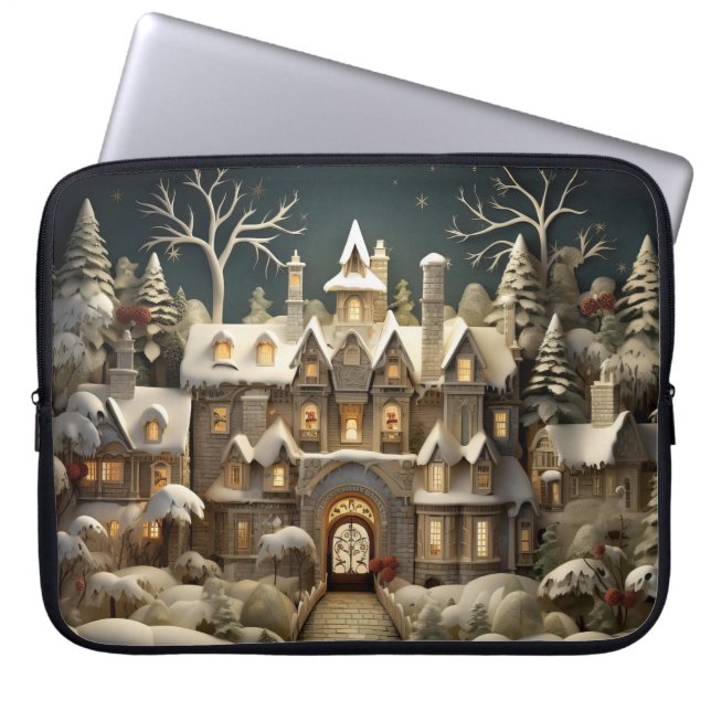 Activiteiten in de omgeving van Christmas Snowy Ma Laptop Sleeve (Voorkant)