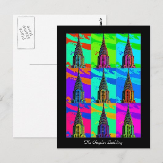 Activiteiten in de omgeving van Chrysler Building Briefkaart (Voorkant / Achterkant)