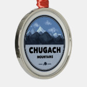 Activiteiten in de omgeving van Chugach Mountains  Metalen Ornament (Rechts)