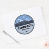 Activiteiten in de omgeving van Chugach Mountains  Ronde Sticker (Envelop)