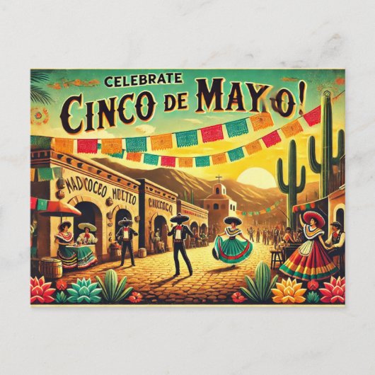 Activiteiten in de omgeving van Cinco de Mayo Briefkaart (Voorkant)