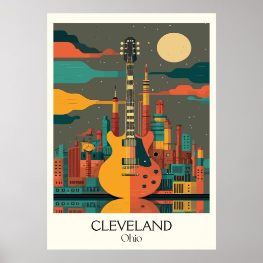 Activiteiten in de omgeving van Cleveland Ohio Sky Poster (Voorkant)