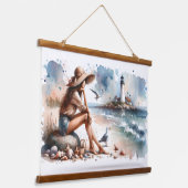 Activiteiten in de omgeving van Coastal Beach Girl Hangend Wandkleed (Gebogen)
