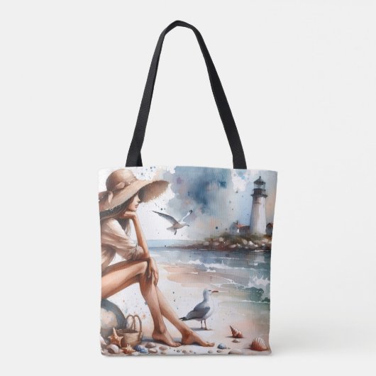 Activiteiten in de omgeving van Coastal Beach Girl Tote Bag (Achterkant)