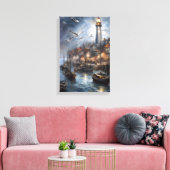 Activiteiten in de omgeving van Coastal Lighthouse Canvas Afdruk (Insitu (Woonkamer))