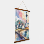 Activiteiten in de omgeving van Coastal Lighthouse Hangend Wandkleed (Gebogen)