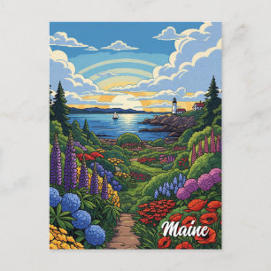 Activiteiten in de omgeving van Coastal Maine Bota Briefkaart