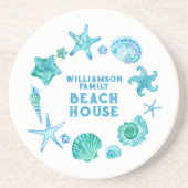 Activiteiten in de omgeving van Coastal Sea Shells Zandsteen Onderzetter (Voorkant)