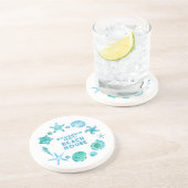 Activiteiten in de omgeving van Coastal Sea Shells Zandsteen Onderzetter (Zijkant)