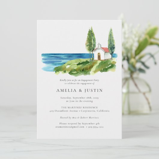 Activiteiten in de omgeving van Coastal Waterverf Kaart (Staand voorkant)