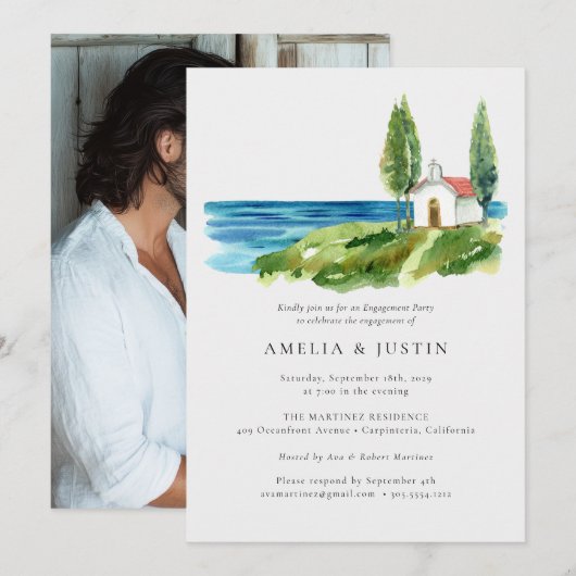 Activiteiten in de omgeving van Coastal Waterverf Kaart (Voorkant / Achterkant)