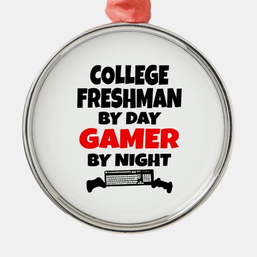 Activiteiten in de omgeving van College Freshman b Metalen Ornament (Voorkant)