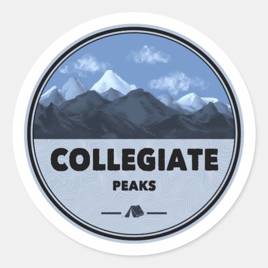 Activiteiten in de omgeving van Collegiate Peaks C Ronde Sticker (Voorkant)