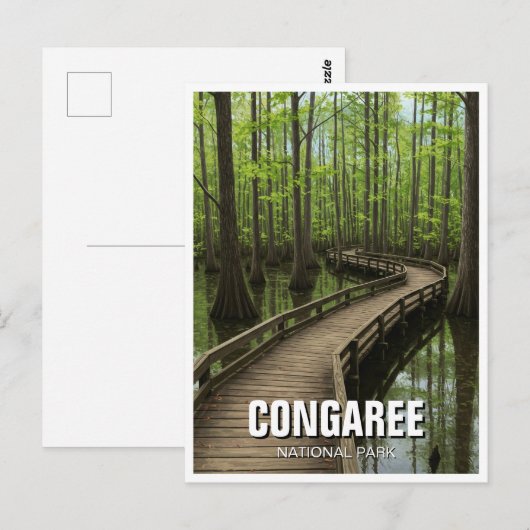 Activiteiten in de omgeving van Congaree National  Briefkaart (Voorkant / Achterkant)