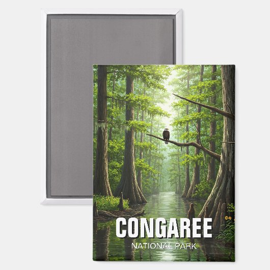 Activiteiten in de omgeving van Congaree National  Magneet (Voorkant / Achterkant)