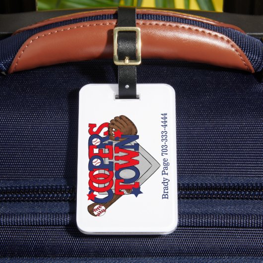 Activiteiten in de omgeving van Cooperstown NY Bas Bagagelabel (Voorkant Insitu 2)