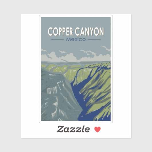 Activiteiten in de omgeving van Copper Canyon Mexi Sticker (Vel)